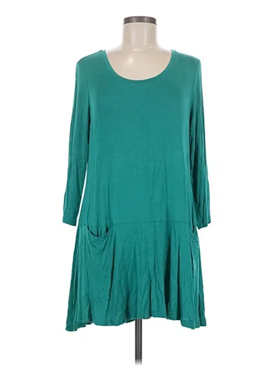 Pre-owned Logo By Lori Goldstein Casual Dress In Teal
