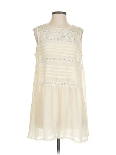 Pre-owned Logo By Lori Goldstein Casual Dress In White