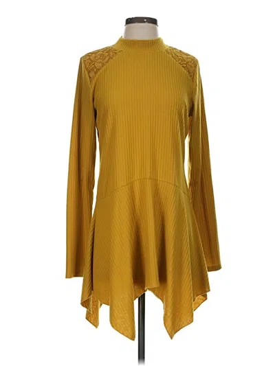 Pre-owned Logo By Lori Goldstein Casual Dress In Yellow