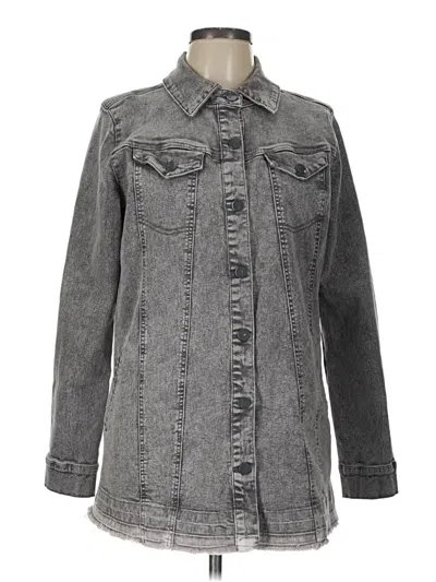 Pre-owned Logo By Lori Goldstein Denim Jacket In Gray