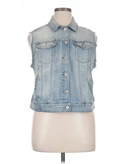 Pre-owned Logo By Lori Goldstein Denim Vest In Blue