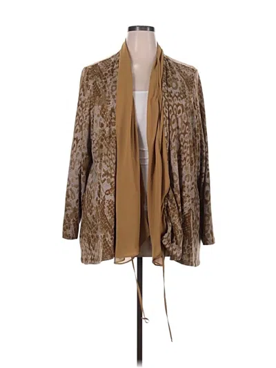 Pre-owned Logo By Lori Goldstein Kimono In Brown