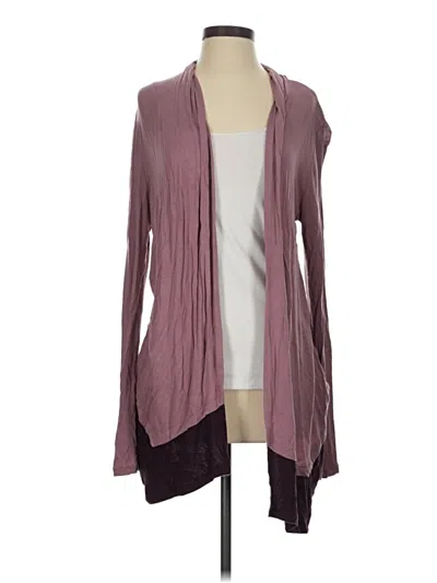Pre-owned Logo By Lori Goldstein Kimono In Burgundy