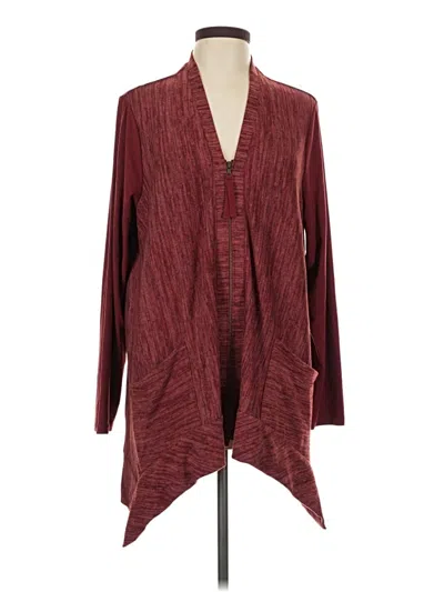Pre-owned Logo By Lori Goldstein Kimono In Burgundy