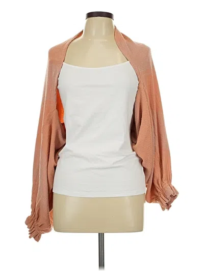 Pre-owned Logo By Lori Goldstein Kimono In Tan