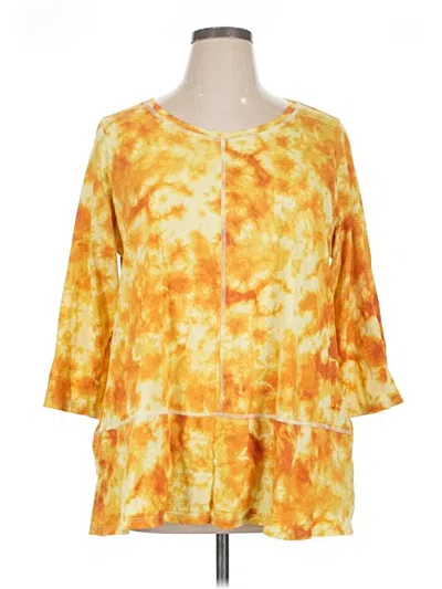 Pre-owned Logo By Lori Goldstein Kimono In Yellow