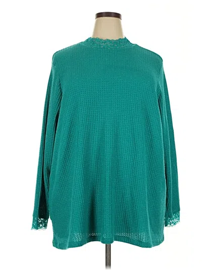 Pre-owned Logo By Lori Goldstein Long Sleeve Blouse In Blue