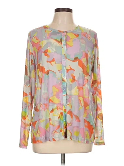 Pre-owned Logo By Lori Goldstein Long Sleeve Blouse In Gray