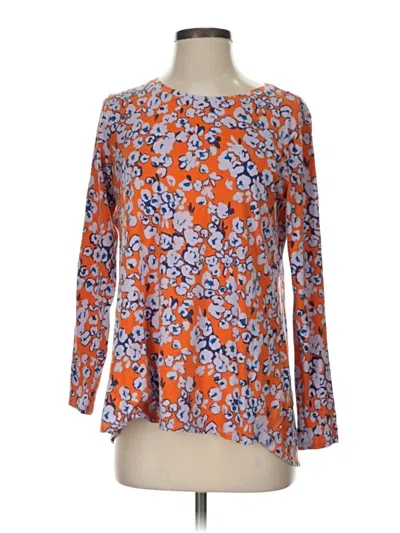 Pre-owned Logo By Lori Goldstein Long Sleeve Blouse In Orange