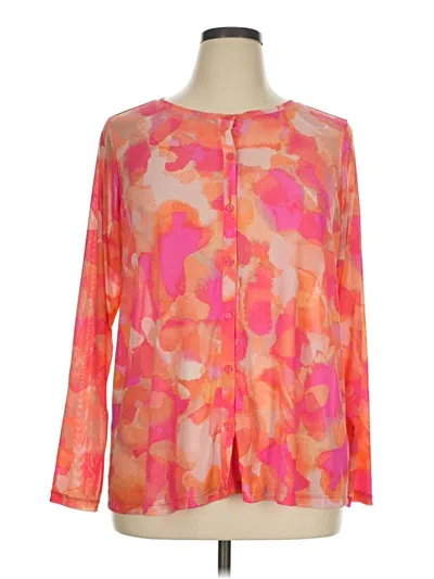 Pre-owned Logo By Lori Goldstein Long Sleeve Blouse In Pink