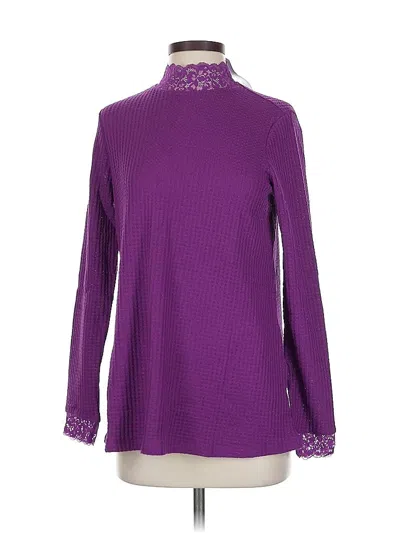 Pre-owned Logo By Lori Goldstein Long Sleeve Blouse In Purple