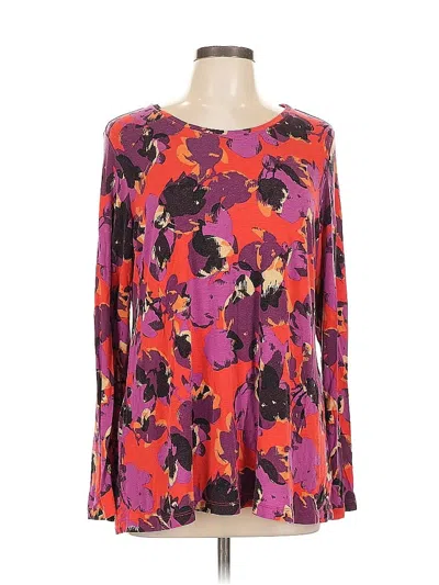 Pre-owned Logo By Lori Goldstein Long Sleeve Blouse In Red