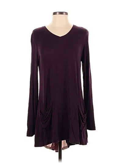 Pre-owned Logo By Lori Goldstein Long Sleeve T-shirt In Burgundy