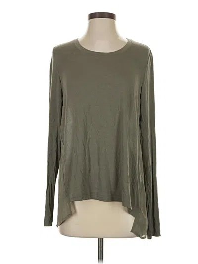 Pre-owned Logo By Lori Goldstein Long Sleeve Top Gray Crew Neck Tops
