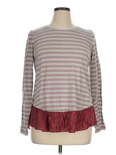Pre-owned Logo By Lori Goldstein Long Sleeve T-shirt In Brown