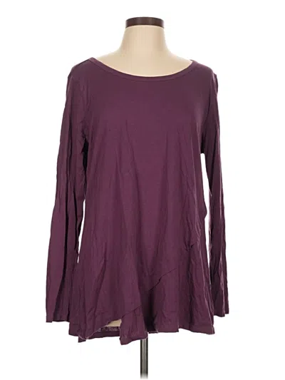 Pre-owned Logo By Lori Goldstein Long Sleeve T-shirt In Burgundy