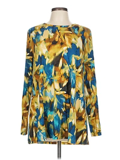 Pre-owned Logo By Lori Goldstein Long Sleeve T-shirt In Gold