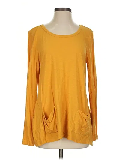 Pre-owned Logo By Lori Goldstein Long Sleeve T-shirt In Yellow
