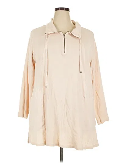 Pre-owned Logo By Lori Goldstein Poncho In Tan