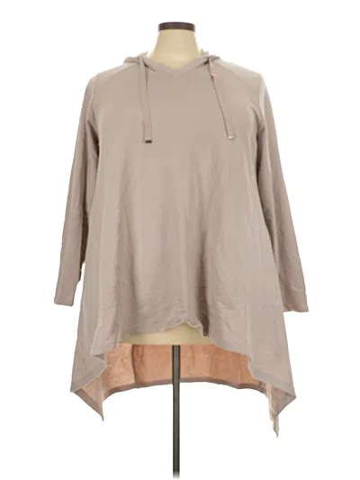 Pre-owned Logo By Lori Goldstein Poncho In Tan