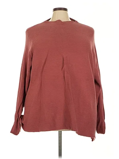 Pre-owned Logo By Lori Goldstein Pullover Sweater In Burgundy