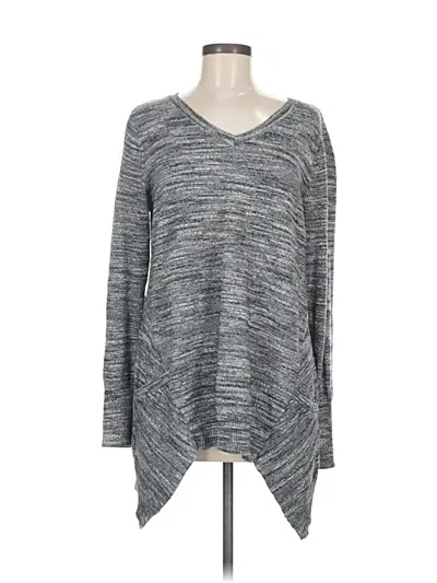 Pre-owned Logo By Lori Goldstein Pullover Sweater In Gray
