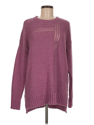 Pre-owned Logo By Lori Goldstein Pullover Sweater In Purple