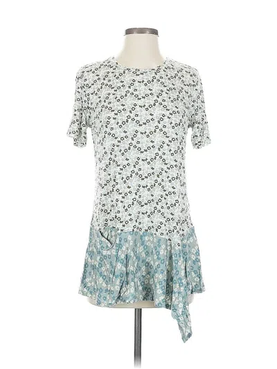 Pre-owned Logo By Lori Goldstein Short Sleeve Blouse In Blue