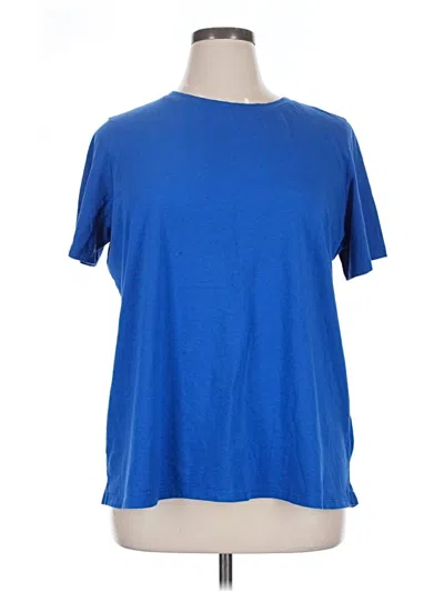 Pre-owned Logo By Lori Goldstein Short Sleeve T-shirt In Blue