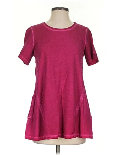 Pre-owned Logo By Lori Goldstein Short Sleeve T-shirt In Burgundy