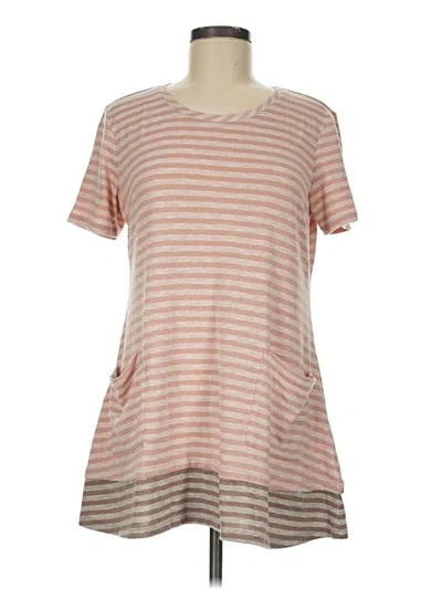 Pre-owned Logo By Lori Goldstein Short Sleeve T-shirt In Pink