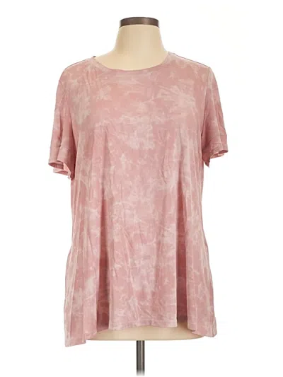 Pre-owned Logo By Lori Goldstein Short Sleeve T-shirt In Pink