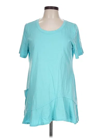 Pre-owned Logo By Lori Goldstein Short Sleeve T-shirt In Teal