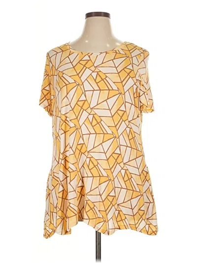 Pre-owned Logo By Lori Goldstein Short Sleeve T-shirt In Yellow