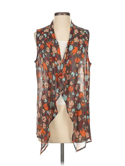 Pre-owned Logo By Lori Goldstein Sleeveless Blouse In Brown