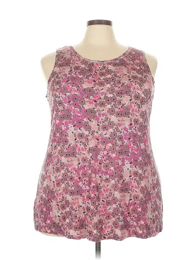 Pre-owned Logo By Lori Goldstein Sleeveless Blouse In Pink