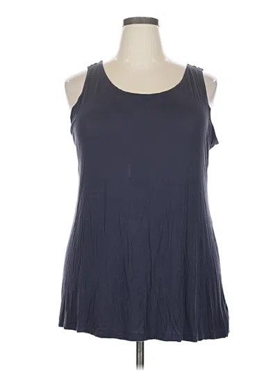 Pre-owned Logo By Lori Goldstein Sleeveless T-shirt In Blue