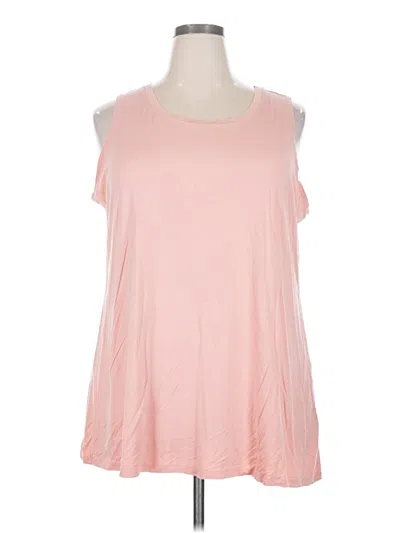 Pre-owned Logo By Lori Goldstein Sleeveless T-shirt In Pink