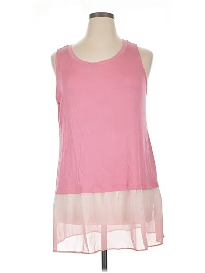 Pre-owned Logo By Lori Goldstein Sleeveless T-shirt In Pink