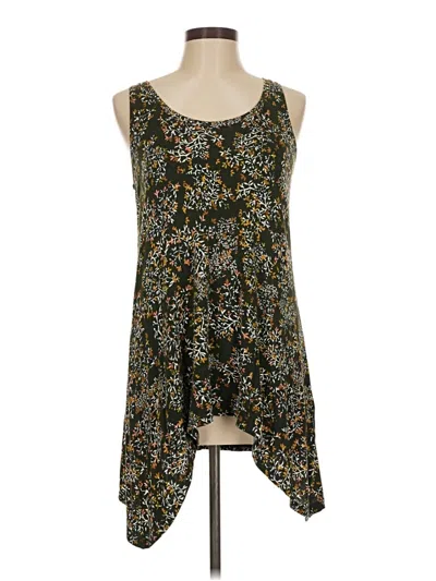 Pre-owned Logo By Lori Goldstein Tank Top Gold Strapless Neckline Tops