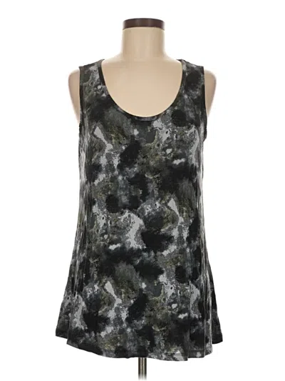 Pre-owned Logo By Lori Goldstein Tank Top Gray Halter Neckline Tops