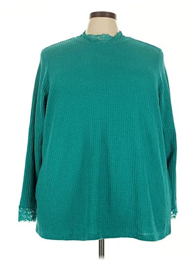 Pre-owned Logo By Lori Goldstein Turtleneck Sweater In Blue