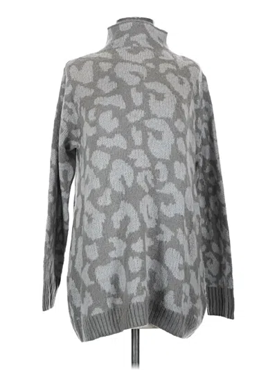 Pre-owned Logo By Lori Goldstein Turtleneck Sweater In Gray