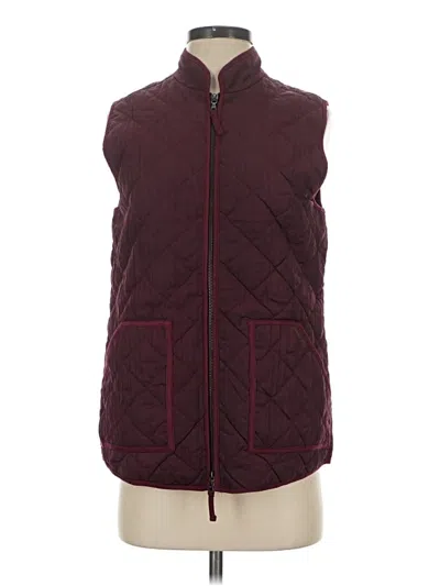 Pre-owned Logo By Lori Goldstein Vest In Burgundy