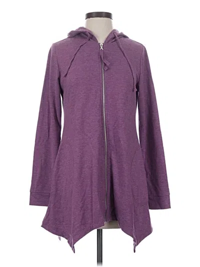 Pre-owned Logo By Lori Goldstein Zip Up Hoodie In Purple