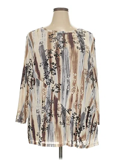 Pre-owned Logo Layers 3/4 Sleeve Blouse In Ivory