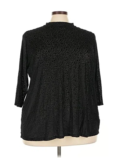 Pre-owned Logo Layers 3/4 Sleeve T-shirt In Black