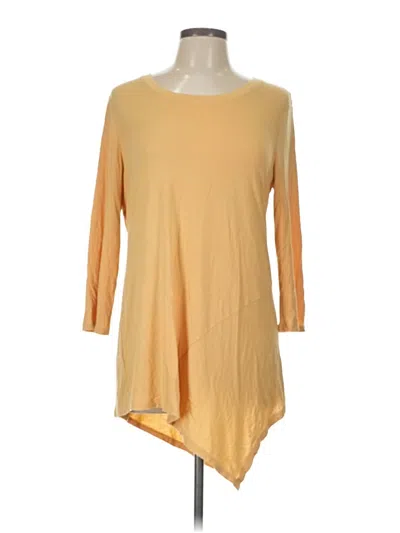 Pre-owned Logo Layers 3/4 Sleeve T-shirt In Gold