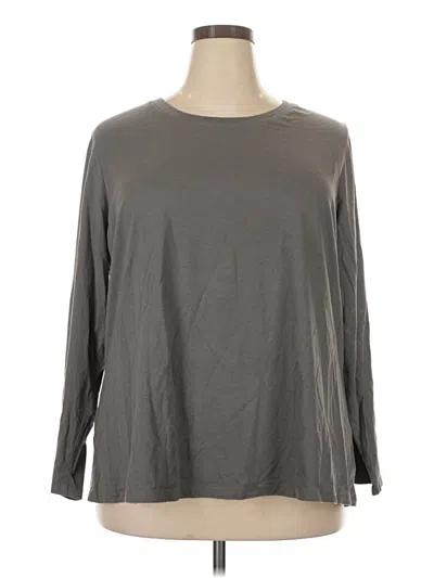 Pre-owned Logo Layers 3/4 Sleeve T-shirt In Gray