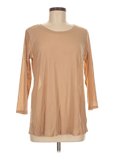 Pre-owned Logo Layers 3/4 Sleeve T-shirt In Tan